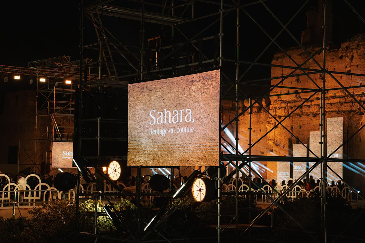 Installation audiovisuelle événementielle, écrans sur structure, Palais El Badi